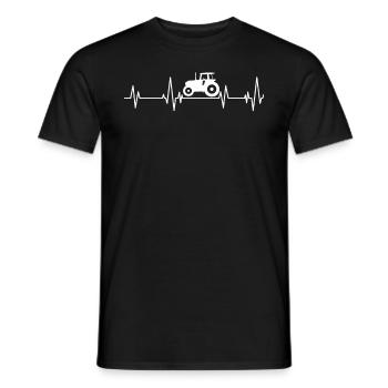 Traktor Herzschlag - Männer T-Shirt - Schwarz - Vorne - AI Model Male 178 light (178cm)