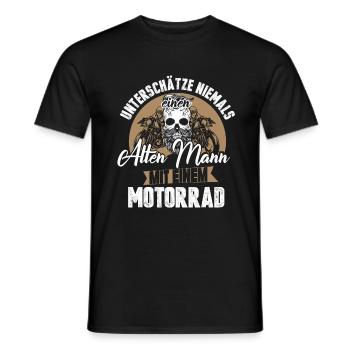 Motorrad Bike Biker - Männer T-Shirt - Schwarz - Vorne - AI Model Male 178 light (178cm)