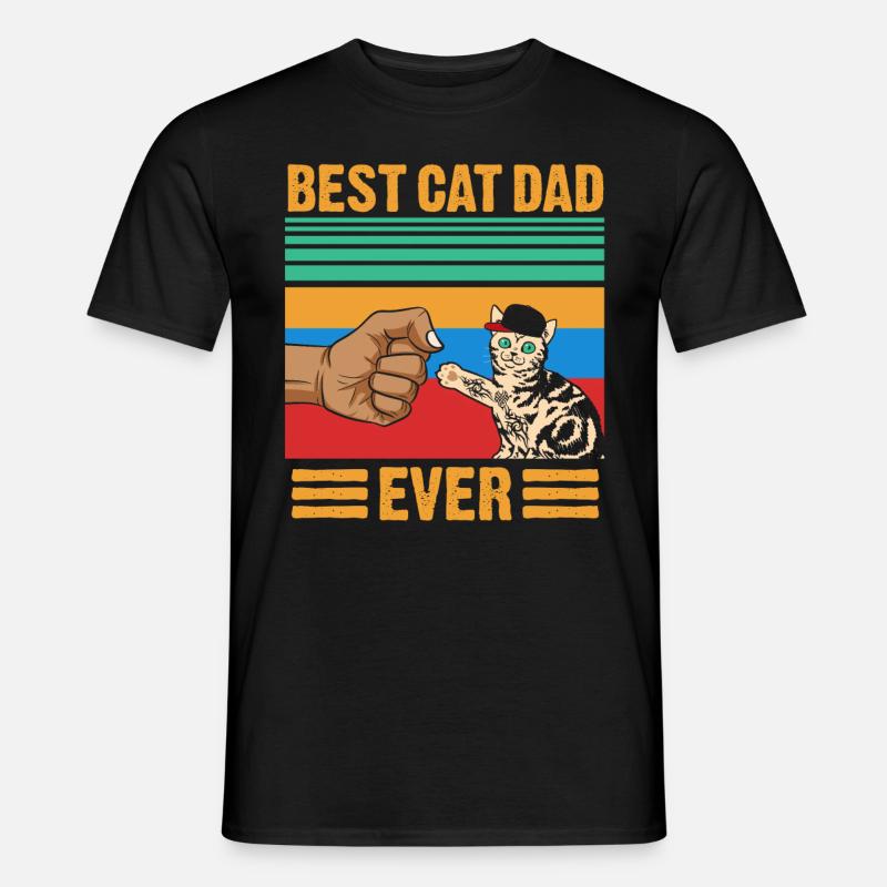 Best Cat Dad Ever - Männer T-Shirt - Schwarz