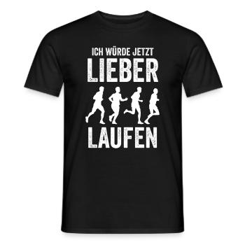 Laufen - Männer T-Shirt - Schwarz - Vorne - AI Model Male 178 light (178cm)