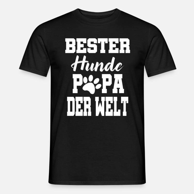 Hunde Papa Hund - Männer T-Shirt - Schwarz