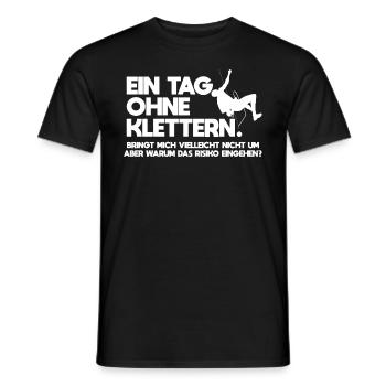 Klettern Kletterhalle - Männer T-Shirt - Schwarz - Vorne - AI Model Male 178 light (178cm)