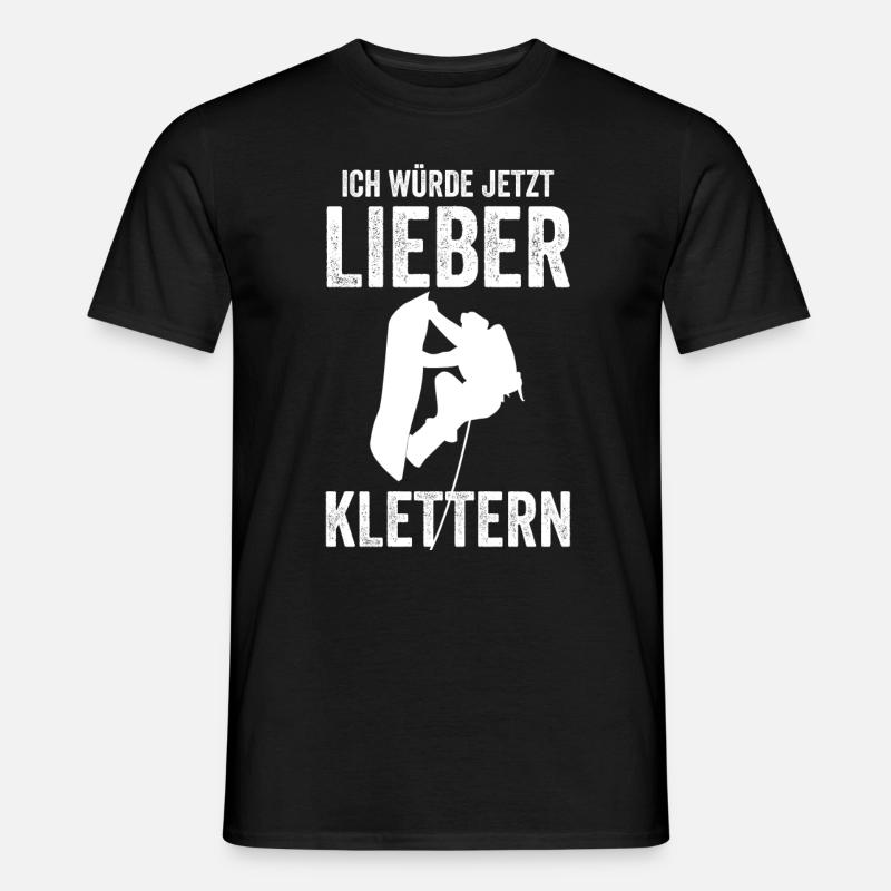 Klettern Kletterer - Männer T-Shirt - Schwarz