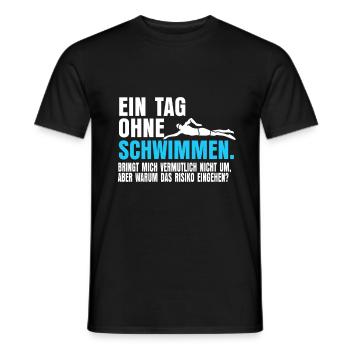 Schwimmen Schwimmlehrer - Männer T-Shirt - Schwarz - Vorne - AI Model Male 178 light (178cm)