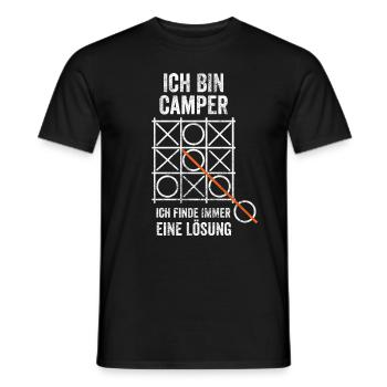 Camper Campingurlaub Camping Campen - Männer T-Shirt - Schwarz - Vorne - AI Model Male 178 light (178cm)