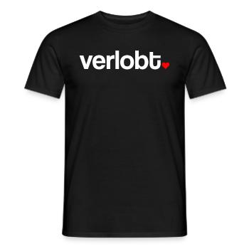 Verlobt Beziehungsstatus Liebe - Männer T-Shirt - Schwarz - Vorne - AI Model Male 178 light (178cm)