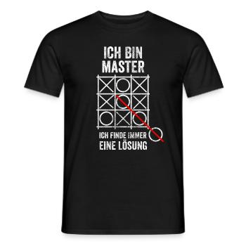 Master Studium Student - Männer T-Shirt - Schwarz - Vorne - AI Model Male 178 light (178cm)