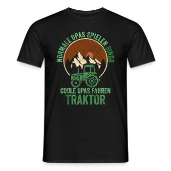 Traktor Opa Landwirt Bauer - Männer T-Shirt - Schwarz - Vorne - AI Model Male 178 light (178cm)
