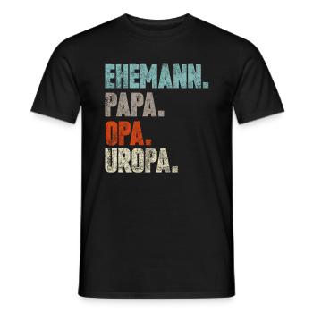 Uropa - Männer T-Shirt - Schwarz - Vorne - AI Model Male 178 light (178cm)