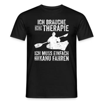 Kanu Wassersport - Männer T-Shirt - Schwarz - Vorne - AI Model Male 178 light (178cm)