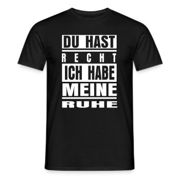 Du hast Recht ich habe meine Ruhe - Männer T-Shirt - Schwarz - Vorne - AI Model Male 178 light (178cm)