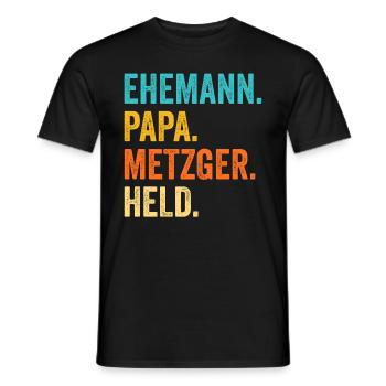 Metzger Fleischer Metzgerei - Männer T-Shirt - Schwarz - Vorne - AI Model Male 178 light (178cm)