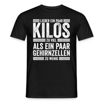 Mollig Übergewichtig Statement Lustig - Männer T-Shirt - Schwarz - Vorne - AI Model Male 178 light (178cm)