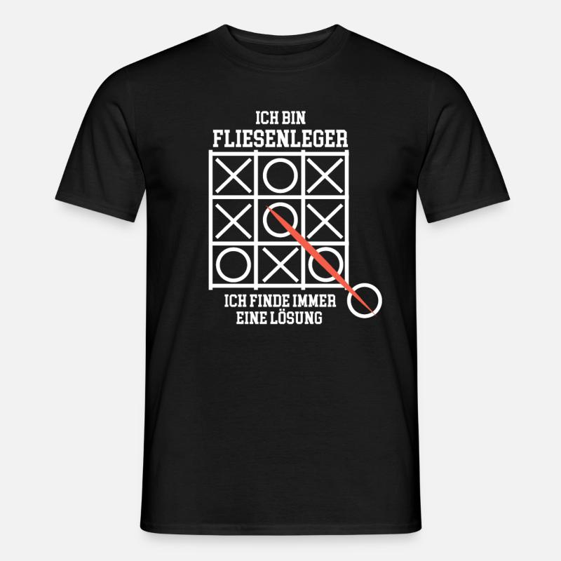 Fliesenleger Bauarbeiter - Männer T-Shirt - Schwarz