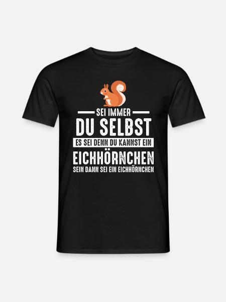 Eichhörnchen Eichhörnchenliebhaber Geschenk - Männer T-Shirt - Schwarz