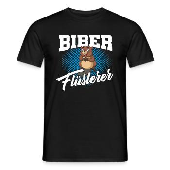 Biber Flüsterer Nagetier Biberliebhaber Geschenk - Männer T-Shirt - Schwarz - Vorne - AI Model Male 178 light (178cm)