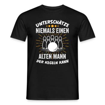 Kegeln Bier Kegelverein Kegelbahn Lustige Sprüche - Männer T-Shirt - Schwarz - Vorne - AI Model Male 178 light (178cm)
