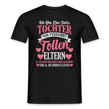 Tochter Eltern Familienmitglied Geschenk - Männer T-Shirt - Schwarz - Vorne - AI Model Male 178 light (178cm)