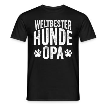 Hund Opa Hundehalter Großvater Hundeliebhaber Gesc - Männer T-Shirt - Schwarz - Vorne - AI Model Male 178 light (178cm)