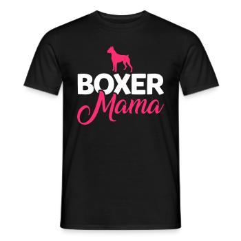 Boxer Hunde Mama Mutter Muttertag Geschenk - Männer T-Shirt - Schwarz - Vorne - AI Model Male 178 light (178cm)