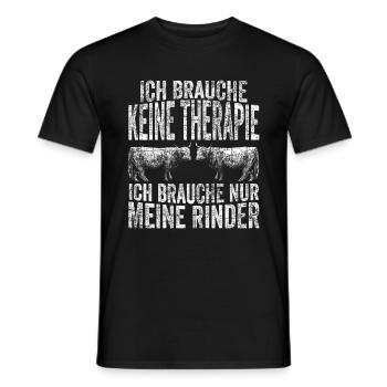 Rind Flüsterer Schottisches Hochlandrind Lustige S - Männer T-Shirt - Schwarz - Vorne - AI Model Male 178 light (178cm)