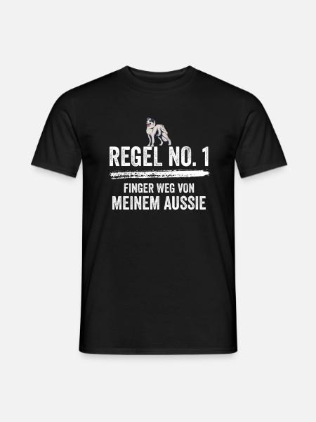 Australian Shepherd Hund Aussie Hundebesitzer Gesc - Männer T-Shirt - Schwarz