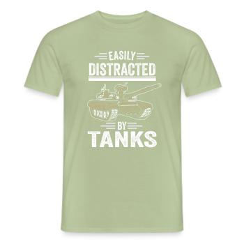 Panzerfahrer Militär Veteran Armee Geschenk - Männer T-Shirt - Sage - Vorne - AI Model Male 178 light (178cm)