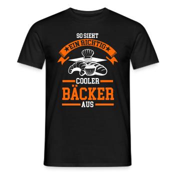 Bäcker Bäckermeister Geschenk - Männer T-Shirt - Schwarz - Vorne - AI Model Male 178 light (178cm)