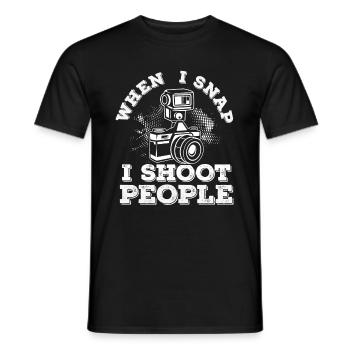Fotograf Fotografie - Männer T-Shirt - Schwarz - Vorne - AI Model Male 178 light (178cm)