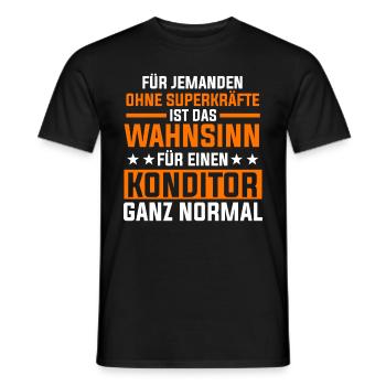 Konditor Konditormeister Zuckerbäcker - Männer T-Shirt - Schwarz - Vorne - AI Model Male 178 light (178cm)
