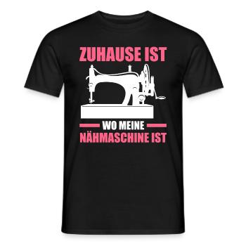 Näherin Nähmaschine Schneiderei - Männer T-Shirt - Schwarz - Vorne - AI Model Male 178 light (178cm)