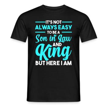Son-in-law gift - Men's T-Shirt - black - Front - AI Model Male 178 light (178cm)