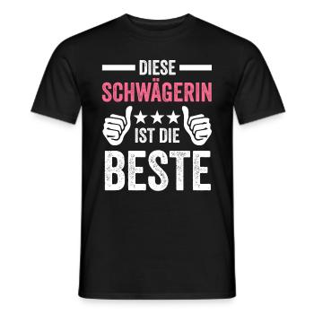 Beste Schwägerin Geschenk - Männer T-Shirt - Schwarz - Vorne - AI Model Male 178 light (178cm)