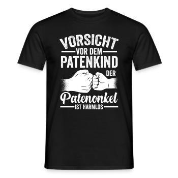 Patenonkel Patenkind Taufe Taufpate - Männer T-Shirt - Schwarz - Vorne - AI Model Male 178 light (178cm)