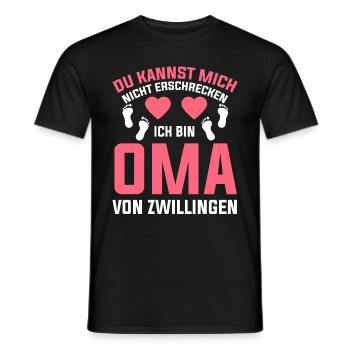 Großmutter Von Zwillingen Oma - Männer T-Shirt - Schwarz - Vorne - AI Model Male 178 light (178cm)