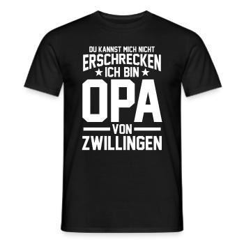 Zwillings Enkel Opa Großvater - Männer T-Shirt - Schwarz - Vorne - AI Model Male 178 light (178cm)