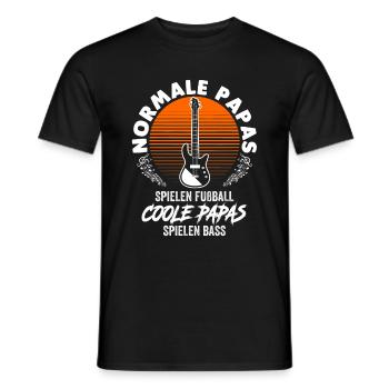 Bassist Papa Gitarrenspieler Gitarre Vater Vaterta - Männer T-Shirt - Schwarz - Vorne - AI Model Male 178 light (178cm)