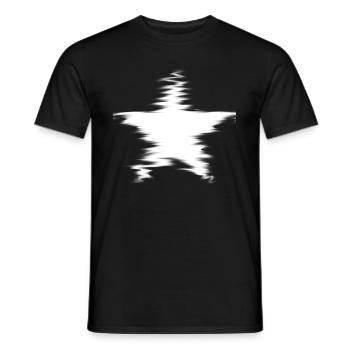 White star blurred look cool gift idea - Men's T-Shirt - black - Front - AI Model Male 178 light (178cm)