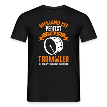 Trommel Musik Trommler Drums Musikband - Männer T-Shirt - Schwarz - Vorne - AI Model Male 178 light (178cm)