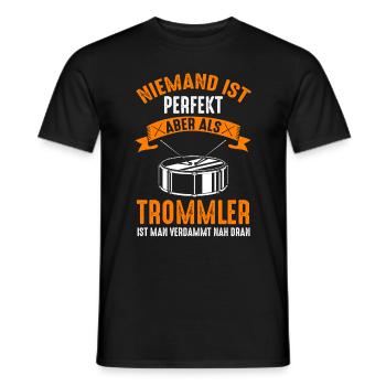 Trommel Musik Trommler Drums Musikband - Männer T-Shirt - Schwarz - Vorne - AI Model Male 178 light (178cm)