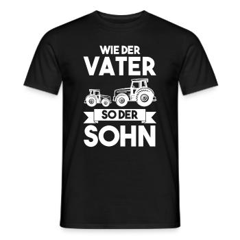 Wie Der Vater So Der Sohn Tracktor Trecker Landwir - Männer T-Shirt - Schwarz - Vorne - AI Model Male 178 light (178cm)