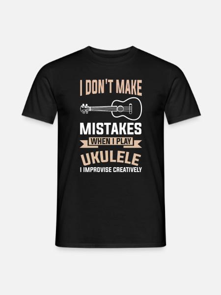 Ukulele Ukulelist Ukulele Player Musikverein - Men's T-Shirt - black