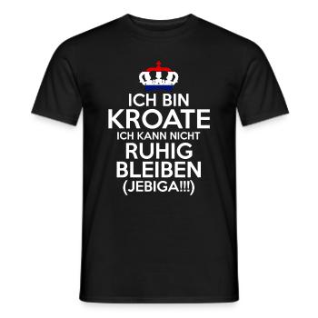 Kroatien Jebiga Kroate Kroatin Kroaten Kroatisches - Männer T-Shirt - Schwarz - Vorne - AI Model Male 178 light (178cm)