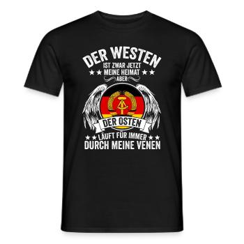 Osten Ostdeutscher Ossi Ostdeutschland DDR - Männer T-Shirt - Schwarz - Vorne - AI Model Male 178 light (178cm)