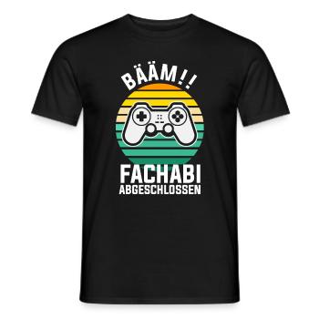 Fachabitur Gamer Gaming Zocker Nerd Fachabifeier - Männer T-Shirt - Schwarz - Vorne - AI Model Male 178 light (178cm)
