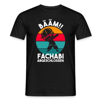 Bääm Fachabitur Abgeschlossen Gymnasium Matura Fac - Männer T-Shirt - Schwarz - Vorne - AI Model Male 178 light (178cm)