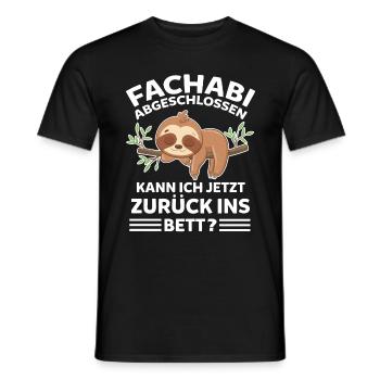 Faultier Gymnasium Abschluss Schüler Gymnasiast Fa - Männer T-Shirt - Schwarz - Vorne - AI Model Male 178 light (178cm)