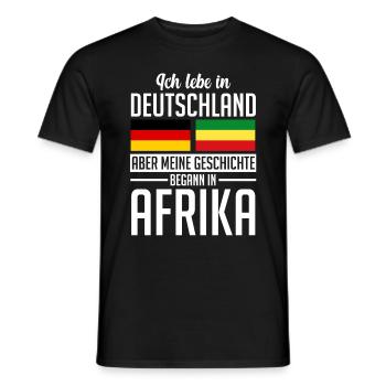 Deutschland Afrikaner Afrikanisch Afrika - Männer T-Shirt - Schwarz - Vorne - AI Model Male 178 light (178cm)