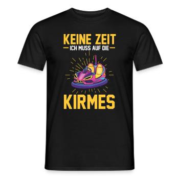 Keine Zeit ich muss auf die Kirmes - Männer T-Shirt - Schwarz - Vorne - AI Model Male 178 light (178cm)