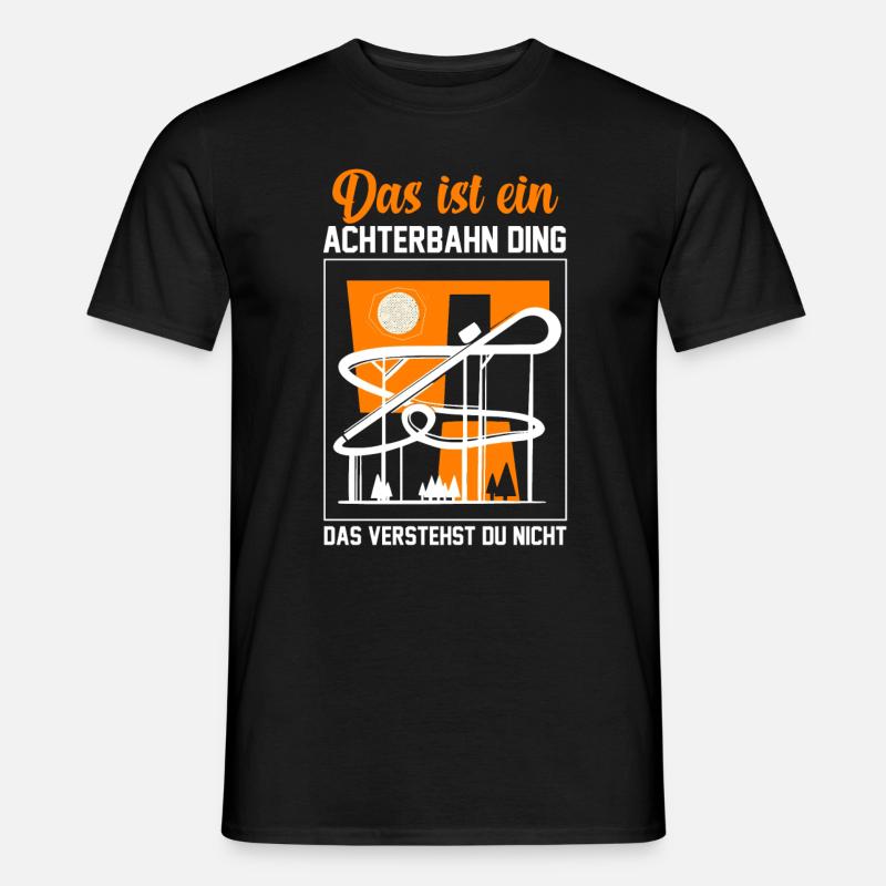 Coasterholic Achterbahn Achterbahnfahrer Freizeitp - Männer T-Shirt - Schwarz